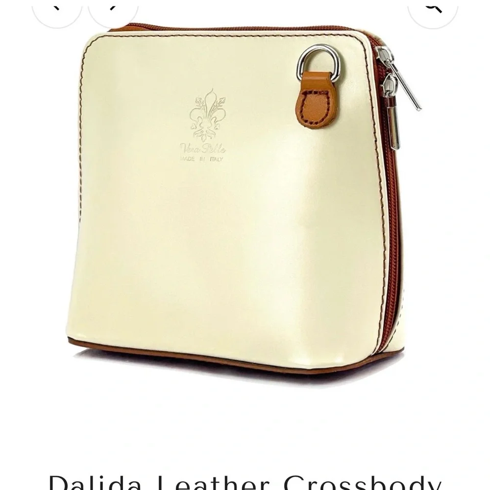 Vera Pelle Ivory Leather Crossbody Bag - Picture 4 of 4